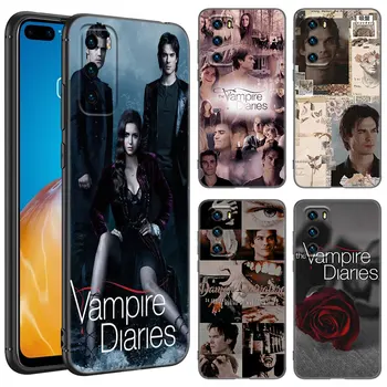 The Vampire Diaries Silicon Negru Cazul în care Telefonul Pentru Huawei P10 P20 P30 P40 Lite P50 P60 Art P50E P Inteligente Z 2018 2020 2021 Pro 2019
