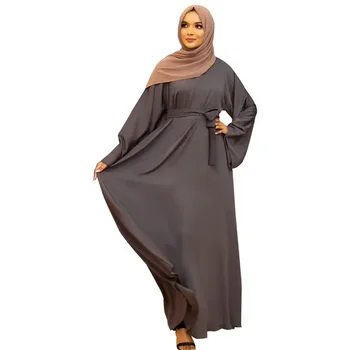 2023 Musulman Abayas Pentru Femei Casual din orientul Mijlociu simplu stil etnic solid fusta lunga Rochie Musulman Dubai Turcia Islam Haine