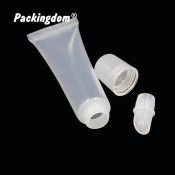20buc Gol Lipgloss Tub de Plastic Clar Container 8 ml de Ambalare Returnabile Luciu de Buze Tuburi Cosmetice Eșantion Stoarce Moale de Ambalare
