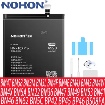 NOHON Baterie Pentru Xiaomi Redmi Notă BM4T BM58 BM3M BM3L BM4F BM4E BM4J BM4S BM4W BM4X BM5A BM22 BM36 BM47 BM49 BM53 BN41 Bateria