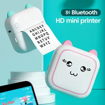 Mini Imprimanta Termica Etichete Adezive Printer Sticker Bluetooth Mini Buzunar pentru Etichetă Note de Imprimantă pentru Acasă și la Birou Android IOS