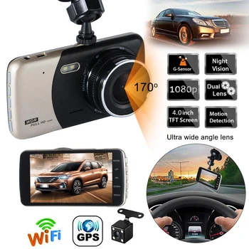 DVR auto cu WiFi Full HD 1080P Dash Cam Disk Recorder Video de Cutie Neagră Viziune de Noapte Auto Dashcam Accesorii Auto Vehicul Camera GPS